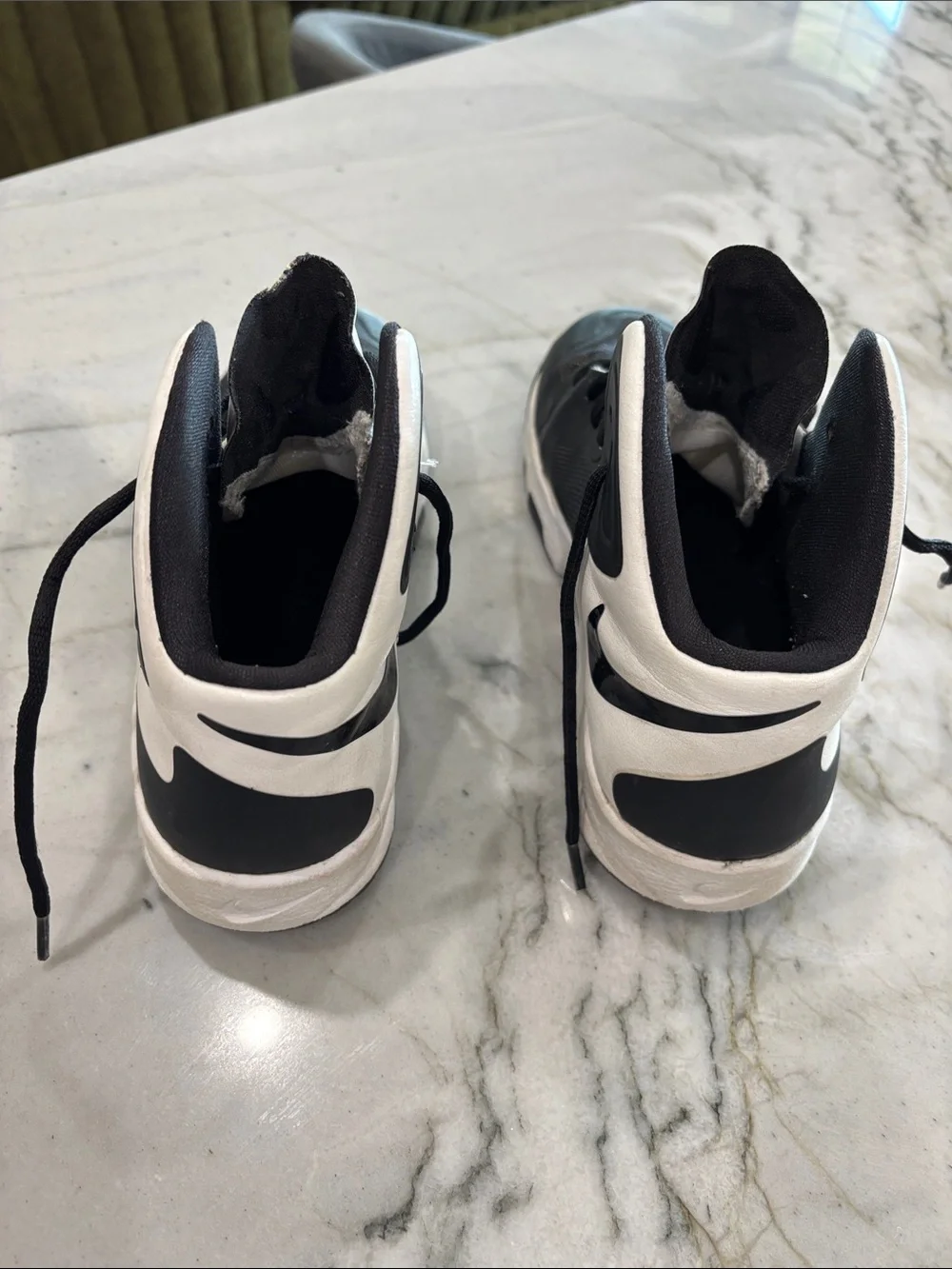 Nike Black and White High-Top Athletic Shoes